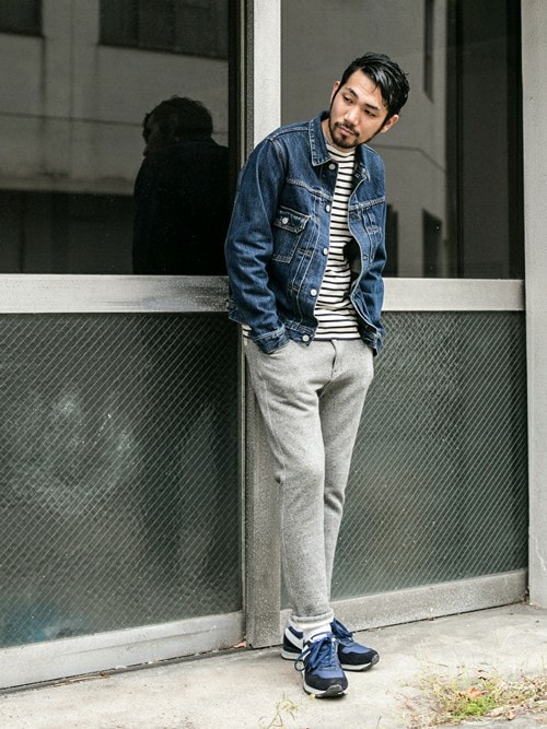 アメカジ 着こなしのパンツ「URBAN RESEARCH DOORS MENS Lee x DOORS 別注CROPPED SWEAT JEANS