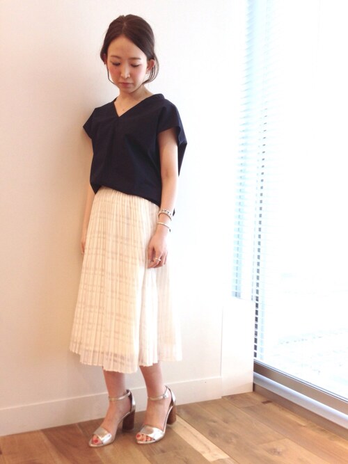 apart by lowrys /ルミネ立川店|horiさんのシャツ/ブラウス「タイプライターVNシャツFS 718419 (apart by lowrys|アパートバイローリーズ)」を使ったコーディネート