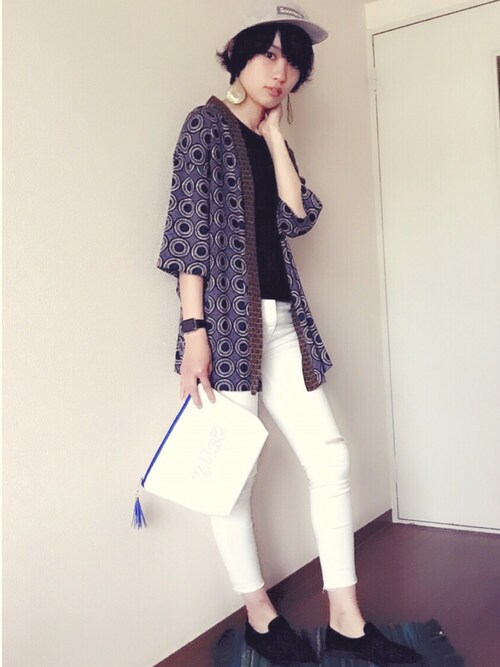 mamimumei is wearing WHO'S WHO gallery "【rinevuos】スエードジェットキャップ"