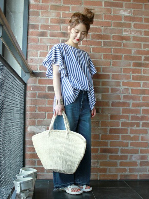 JOURNAL STANDARD 表参道|JOURNAL STANDARD 表参道店スタッフさんのデニムパンツ「ワイドフィットコーンデニム_#(JOURNAL STANDARD|ジャーナルスタンダード)」を使ったコーディネート