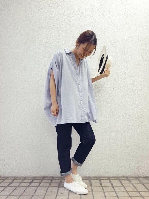 URBAN RESEARCH DOORS|webstaff kosujiさんのシャツ/ブラウス「DOORS コットンギャザーブラウス(URBAN RESEARCH DOORS WOMENS|アーバンリサーチ ドアーズ ウィメンズ)」を使ったコーディネート