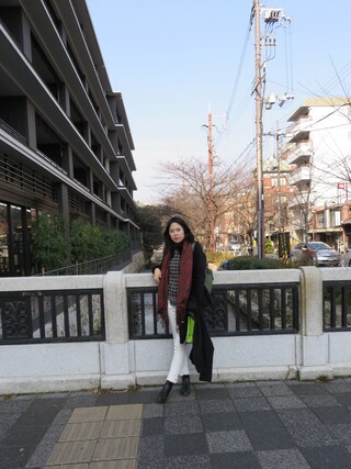 ayako  O is wearing BEAUTY&YOUTH UNITED ARROWS "＜meduse＞ SIDE GORE/ブーツ"