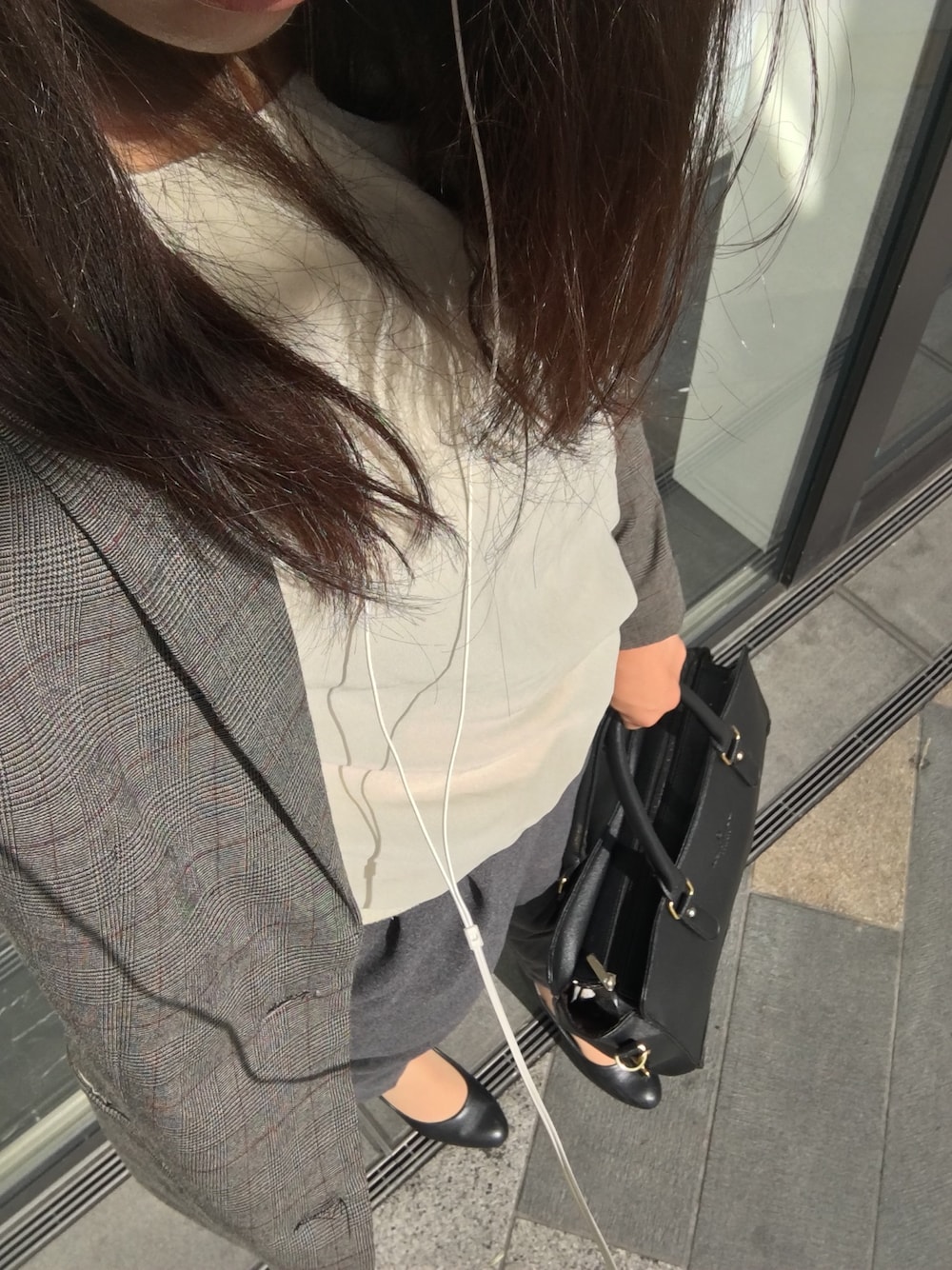 チェック柄グレースーツ