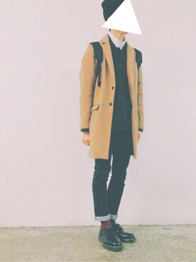 co is wearing PORTER "PORTER×B印 YOSHIDA UNION RUCK SMALL (LIMITED)"