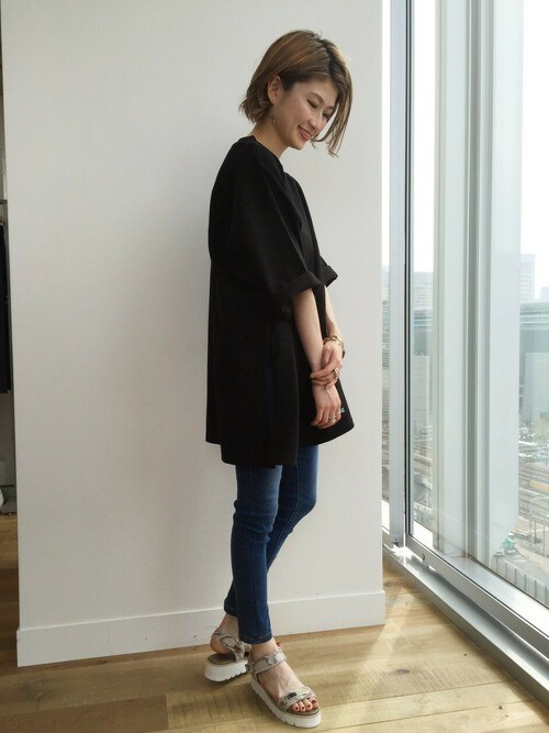 JEANASIS 本社|CathyさんのTシャツ/カットソー「BIGスリットプルオーバーSS/719006(JEANASIS|ジーナシス)」を使ったコーディネート