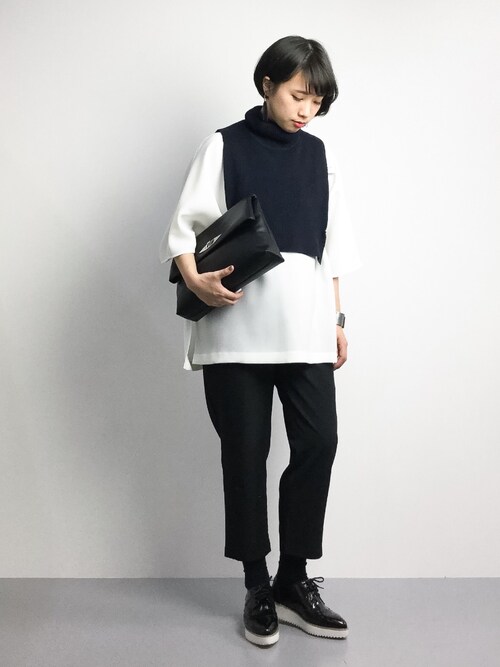ZOZOTOWN|あこさんのシャツ/ブラウス「BY ダブルクロスハイネック5分袖チュニック◆(BEAUTY&YOUTH UNITED ARROWS|ビューティアンドユースユナイテッドアローズ)」を使ったコーディネート