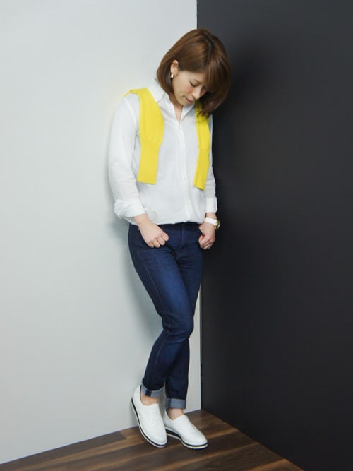 kana.さんの「Shark sole Lace‐up Roundtoe flat shoes(シャークソールレースアップラウンドトゥフラットシューズ)(MAMIAN)」を使ったコーディネート