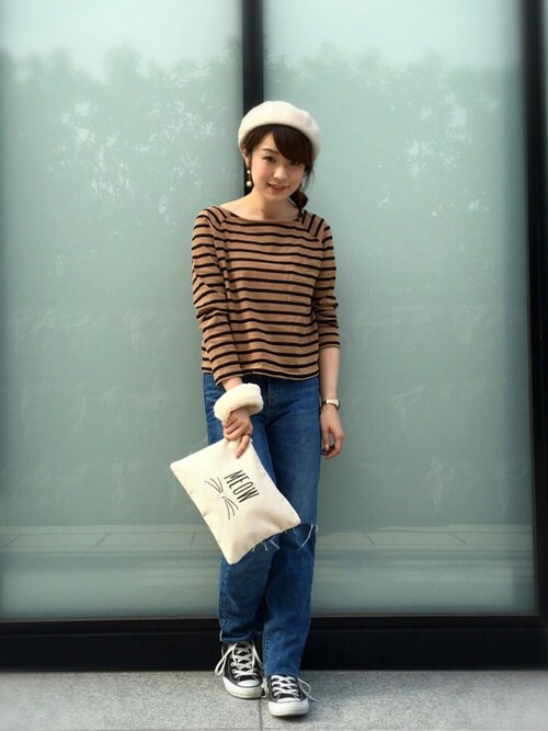 HITCH HIKE立川店guchicoさんのクラッチバッグ「CAT!CAT!CAT! クラッチバッグ(HITCH HIKE MARKET|ヒッチハイクマーケット)」を使ったコーディネート