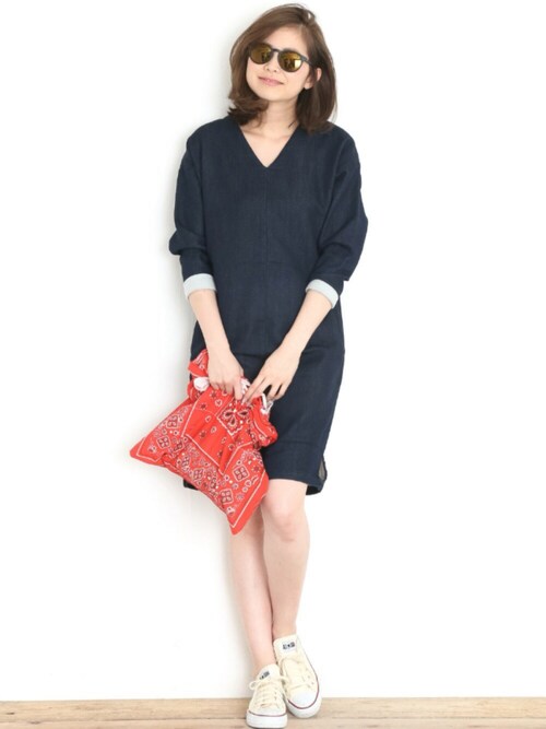 Sonny Label|Sonny Label LADYSさんのワンピース「Sonny Label ジョグデニムワンピース(URBAN RESEARCH Sonny Label|アーバンリサーチサニーレーベル)」を使ったコーディネート