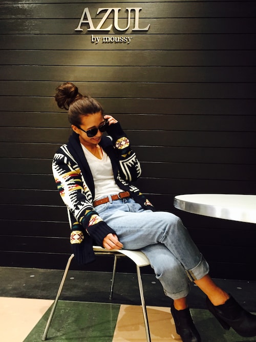 Sayah♡（AZULbymoussyイオンモール札幌発寒店）｜AZUL by moussyのカーディガンを使った