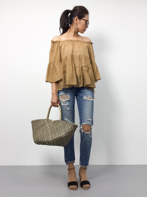 ZOZOTOWN|m.yさんのデニムパンツ「MV Citra Tapered(MOUSSY|マウジー)」を使ったコーディネート