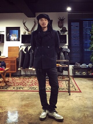 Yun young kwon使用「SWELLMOB（SWELLMOB WOOL TWILL NEWSBOY CAP BLACK）」的時尚穿搭
