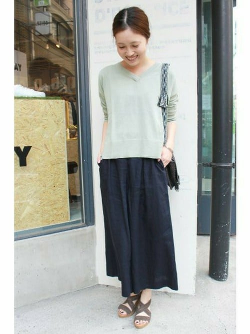 SLOBE IENA本社|Sallyさんのパンツ「リネンタックガウチョパンツ◆(SLOBE IENA|スローブイエナ)」を使ったコーディネート