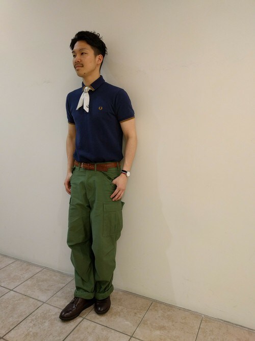 YUKI HAMAGUCHI使用「FRED PERRY（Tipped Pique Shirt）」的時尚穿搭