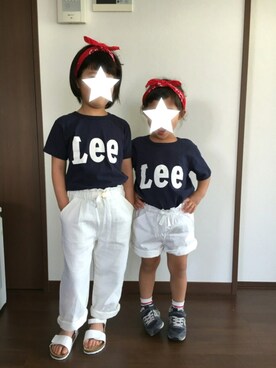 yuuu使用「Lee（【LEE】ロゴTシャツ）」的時尚穿搭