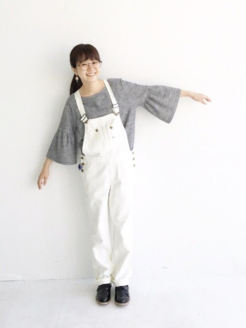 haco!|maruさんのTシャツ/カットソー「フラワースリーブのWフェイスカットソートップス(haco!|ハコ)」を使ったコーディネート