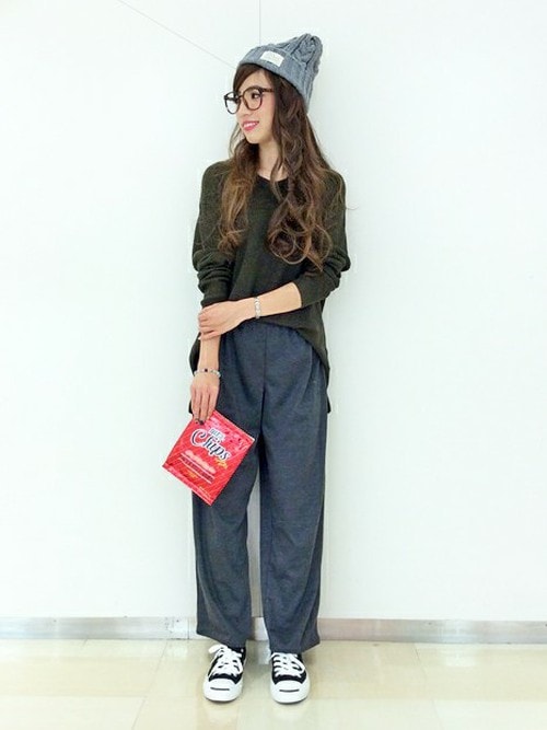 VENCE EXCHANGE INNOVATIONSTORE店|chizuruさんのパンツ「TRストレッチサス付ワイドパンツ (VENCEEXCHANGE|ヴァンスエクスチェンジ)」を使ったコーディネート