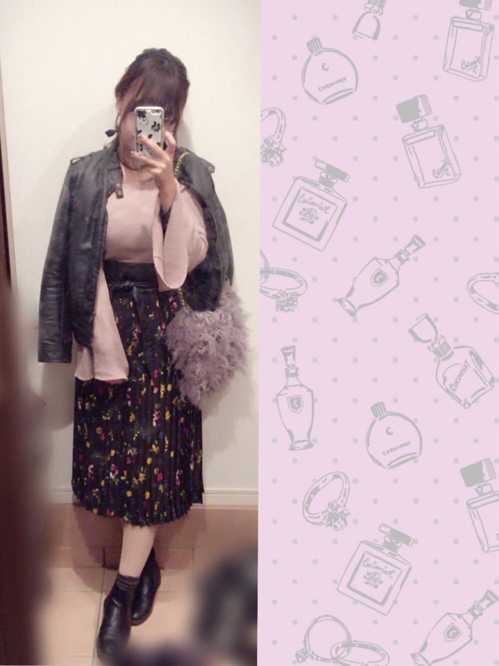 花柄スカート