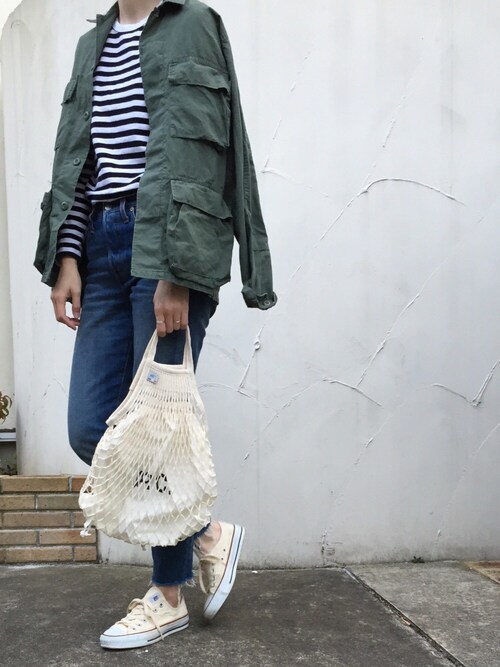 cota_raさんのミリタリージャケット「BY ROTHCO BDU シャツジャケットо(BEAUTY&YOUTH UNITED ARROWS|ビューティアンドユースユナイテッドアローズ)」を使ったコーディネート