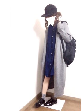 i-wa is wearing SENSE OF PLACE by URBAN RESEARCH "TUT ストレッチニットロングカーディガン"