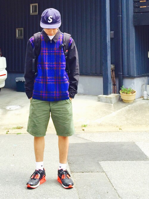 さんの「supreme Sロゴキャップ