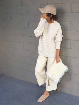 tami is wearing AZUL by moussy "ベーシックキャップ(フェイクスウェード)"