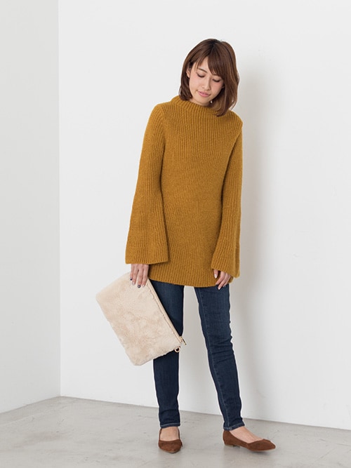 NBB STAFF03さんの「フレアスリーブチュニックニット(NATURAL BEAUTY BASIC)」を使ったコーディネート