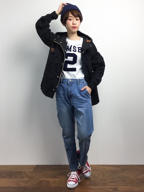 ZOZOTOWNyukiさんのデニムパンツ「【WEB限定】by ※∵デニムテーパードパンツ(BEAUTY&YOUTH UNITED ARROWS|ビューティアンドユースユナイテッドアローズ)」を使ったコーディネート
