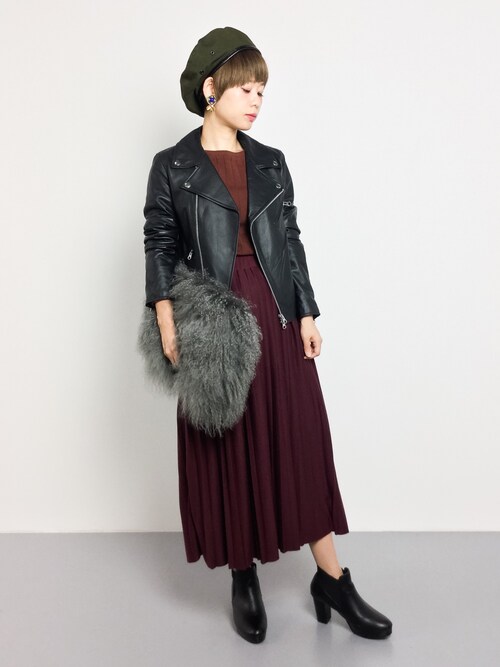 yukiさんの「FLUFFY FUR BAG(AMERI)」を使ったコーディネート