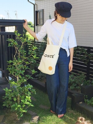 maa is wearing Plage "《追加2》plage LNN キャンバス マリンキャップ◆"
