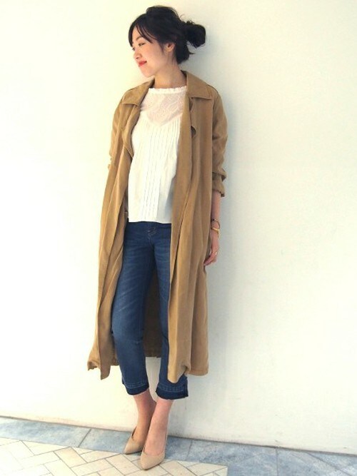 Spick & Span 有楽町店|mai*さんのシャツ/ブラウス「60/-ローンタックレース プルオーバー ブラウス◆(Spick & Span|スピック&スパン)」を使ったコーディネート