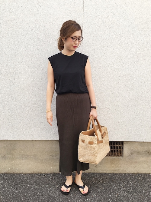mizuhoさんのTシャツ/カットソー「★WINDFEEL天竺 ノースリーブプルオーバー◆(Deuxieme Classe|ドゥーズィエムクラス)」を使ったコーディネート