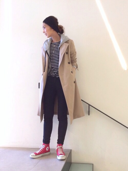 BENETTON 京都店|mariko.nさんのトレンチコート「ギャバトレンチコートJP(日本限定)(BENETTON (UNITED COLORS OF BENETTON)|ベネトン (ユナイテッド・カラーズ・オブ・ベネトン))」を使ったコーディネート