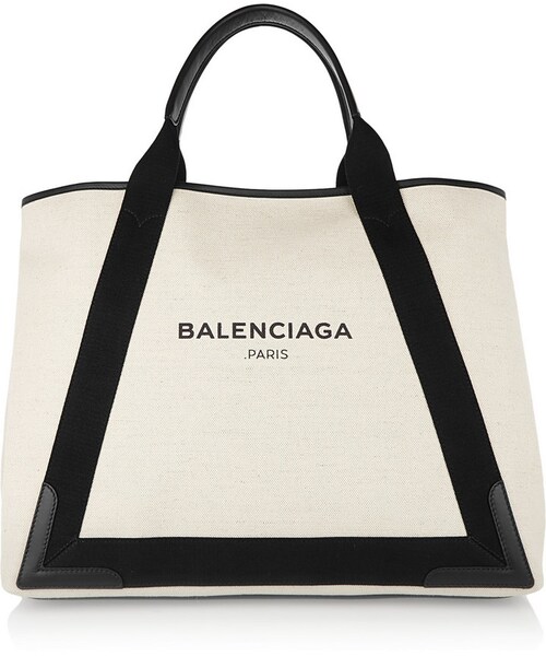Balenciaga（バレンシアガ）の「Balenciaga Leather-Trimmed Canvas Tote（トートバッグ）」 - WEAR