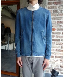 ATTACHMENT | ATTACHMENT　AB52-244　インディゴニットライクデニムカラーレスブルゾン(ブルゾン)