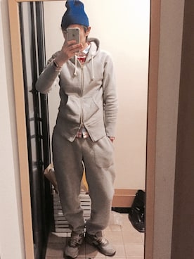「HASH BROWNS（ハッシュブラウン）のアイテム」を使った、わーっ。さん（メンズ・186cm）の冬コーディネート