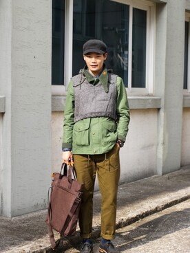 「customellow（カスタムメロウ）のアイテム」を使った、customellowさん（メンズ・183cm）の春コーディネート