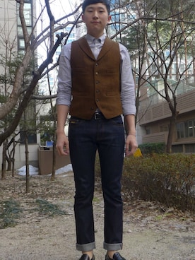 「customellow（カスタムメロウ）のアイテム」を使った、customellowさん（メンズ・183cm）の春コーディネート