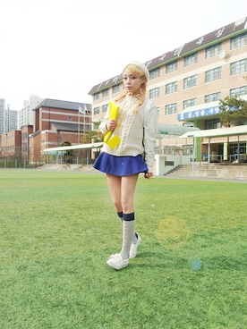 「customellow（カスタムメロウ）のアイテム」を使った、customellowさん（レディース・162cm）の春コーディネート