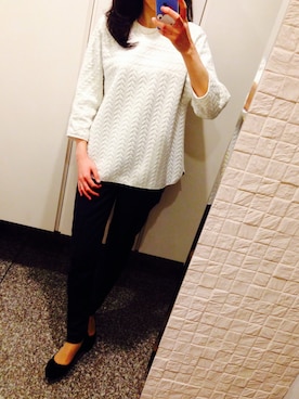 「グレーパンツ」｜Naco☻さん（レディース・162cm）の冬コーディネート