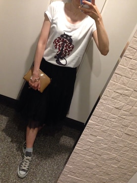 「SEE BY CHLOE（シーバイクロエ）のアイテム（Tシャツ/カットソー）」を使った、Naco☻さん（レディース・162cm）の春コーディネート