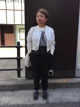 「black pants」｜tnaさん（レディース・156cm）の夏コーディネート
