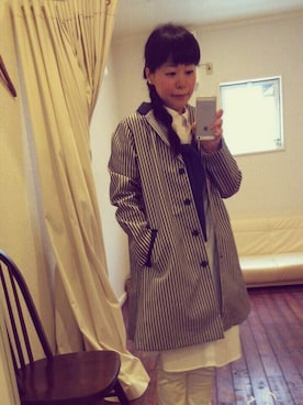 「春物」｜「アイテム（チェスターコート）」を使った、segeresさん（レディース・150cm）の冬コーディネート
