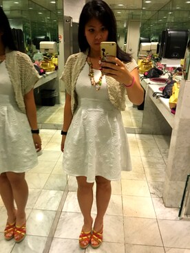 「business casual」｜「アイテム（その他アウター）」を使った、momodoorさん（レディース・163cm）の夏コーディネート