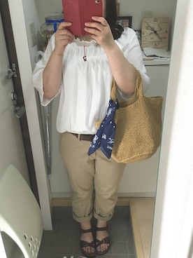 「7月WEAR夏のサンダル祭り」｜「アイテム（財布/小物）」を使った、えーたむさん（レディース・160cm）の夏コーディネート