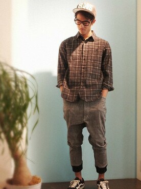 「BEN DAVIS/PROJECT LINE（ベンデイビスプロジェクトライン）のアイテム」を使った、リョウさん（メンズ・175cm）の春コーディネート