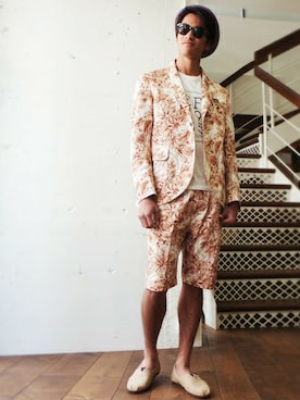 「BEN DAVIS/PROJECT LINE（ベンデイビスプロジェクトライン）のアイテム」を使った、リョウさん（メンズ・175cm）の春コーディネート