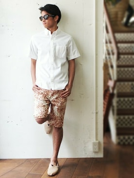 「BEN DAVIS/PROJECT LINE（ベンデイビスプロジェクトライン）のアイテム」を使った、リョウさん（メンズ・175cm）の春コーディネート