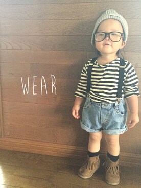 しまむら シマムラ のサスペンダーを使ったキッズ人気ファッションコーディネート Wear