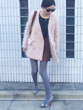「TSURU（ツル）のアイテム（パンプス）」を使った、stylist komakiさん（レディース・162cm）の冬コーディネート